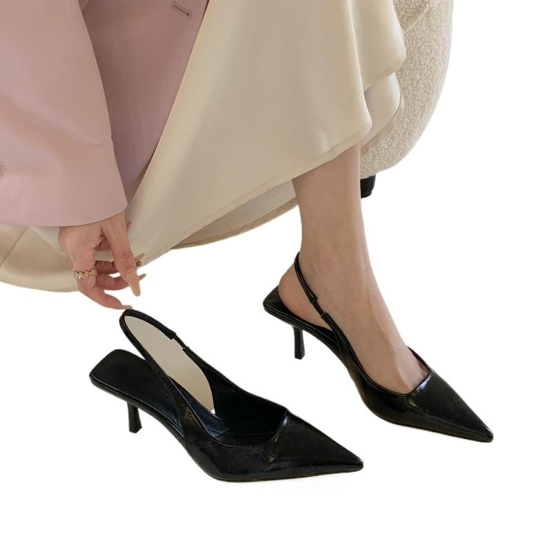 Women Silver High Heels Pointy Sandals 2025 Summer New Pumps Women Buckle Strap Stilettos Ladies Sexy Sandals High Heels