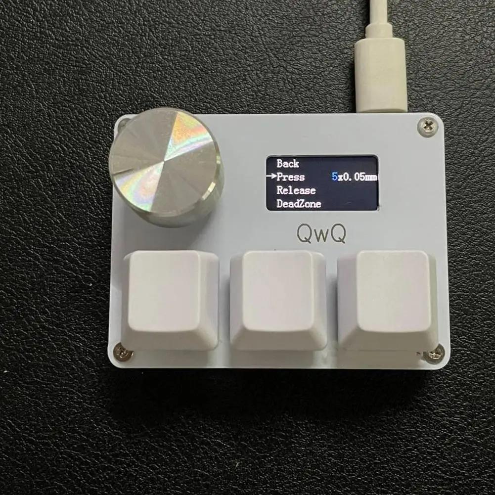 O3C Game Keyboard SayoDevice OSU O3C Rapid Trigger Hall Switches Magnetic Pink Switches Keyboard Knob Screen Copy Paste Shotcut