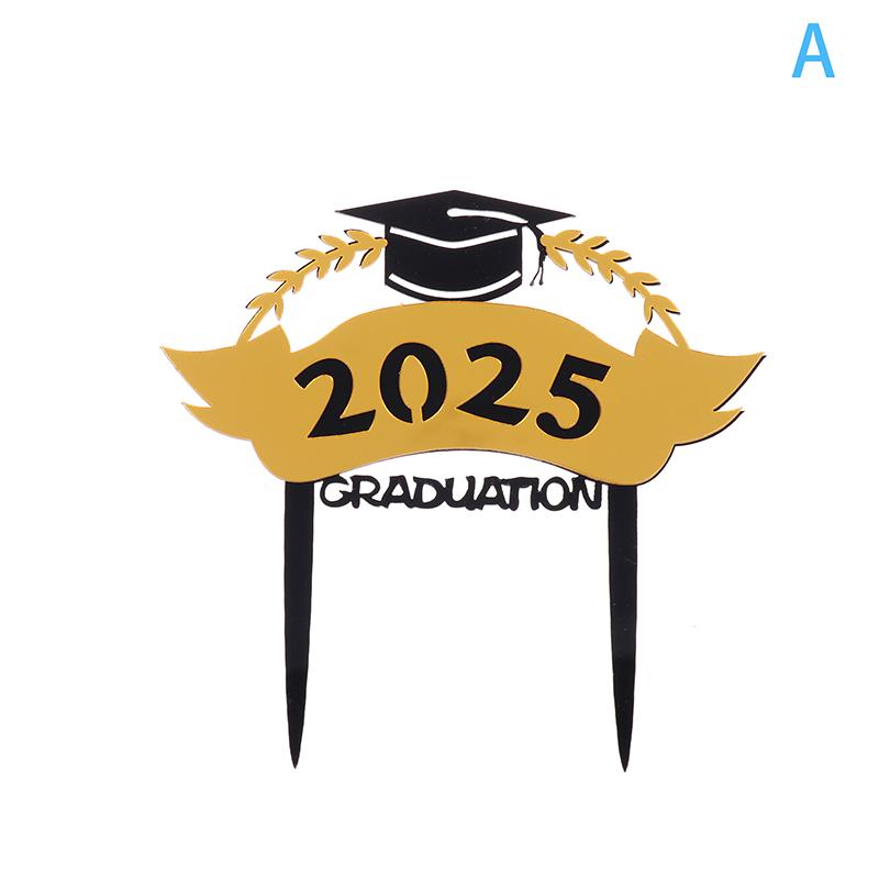 Украшения для торта на выпускной 2025 года, акриловые украшения для выпускного класса 2025 года, двухслойные украшения для торта на выпускной церемонии