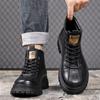 Новые дизайнерские ботинки челси из коровьей кожи для мужчин, осенне-зимние теплые туфли на платформе, мужские модные повседневные ботильоны для мужчин