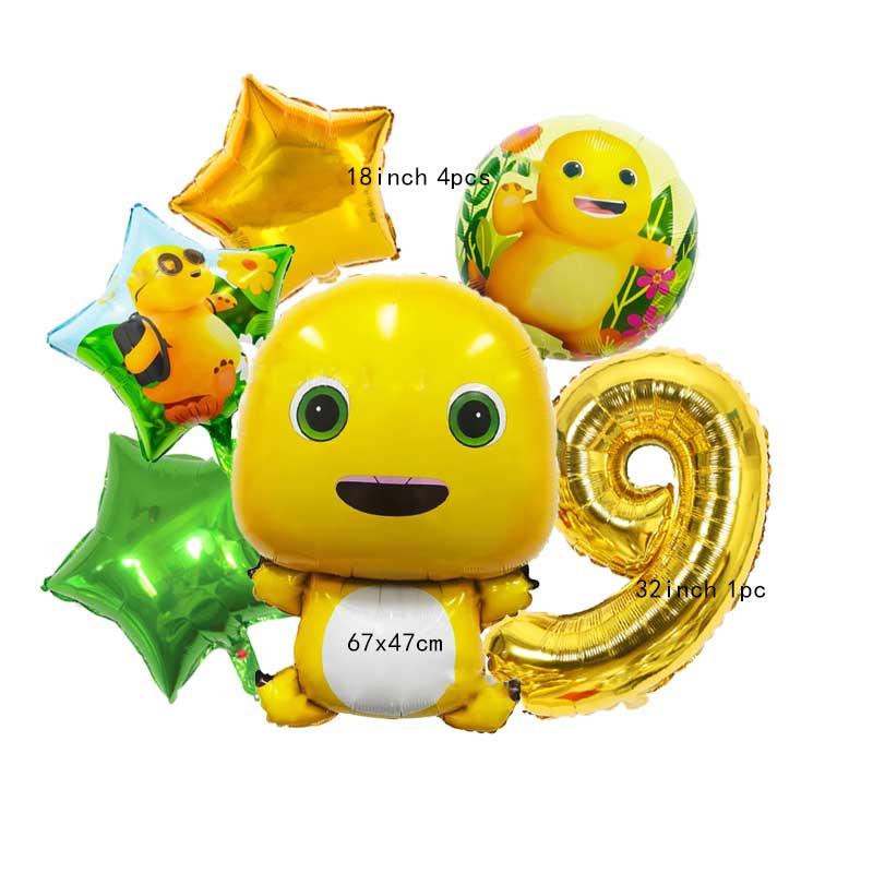 duangduang Cute Yellow dinosaur Balloon Girl Birthday Party supplies Arch Room Home Decoration Boy Gift baby Shower