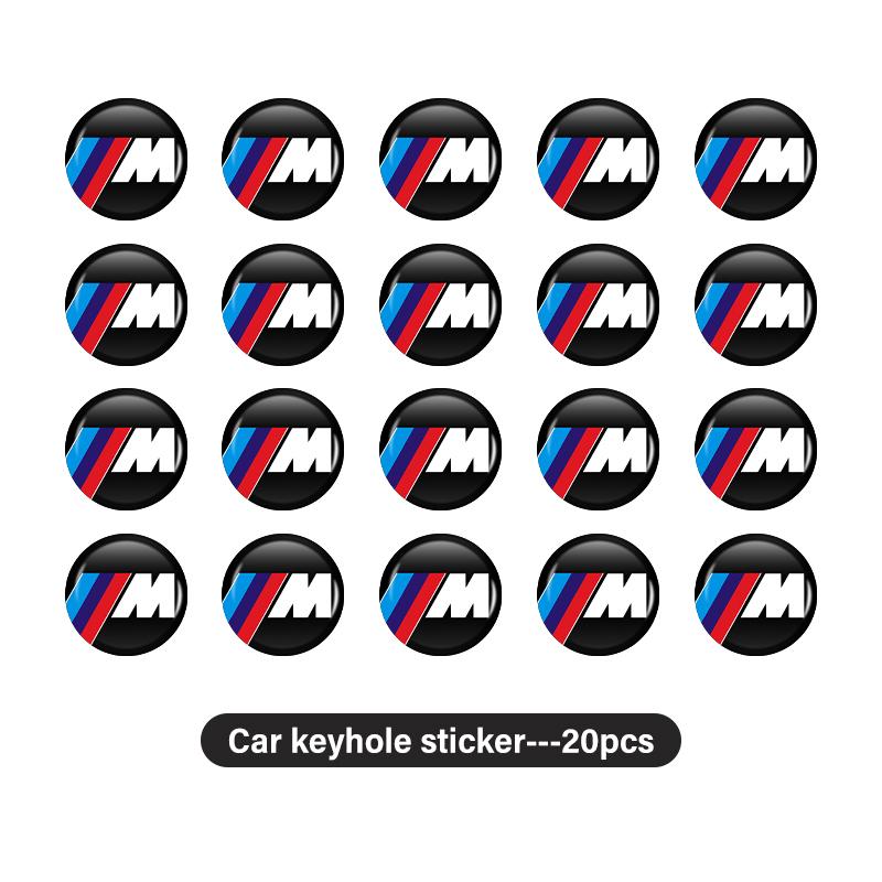For BMW 5SG30 Car Door Keyhole Sticker Lock Protector Lock Core Decal Accessories For BMW M3 M5 X3 E93 F10 F20 F30 F40 F15 F25 F26 F31 F49 F86