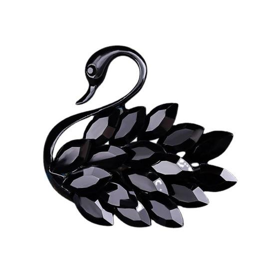 Брошь Лебедь Женственная Личность Кристалл Брошь Модный Темперамент Корсаж Универсальное Пальто Кардиган Булавка