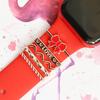 Universal Smart Watch Band Charms Metal Decorative Charms Loops Watch Strap Ornaments with Rhinestone (without Strap)
