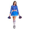 Blue Cheerleaders Women's Cheerleaders Halloween Adult Costume Football Babe Racing Costume Performance Stage Costume