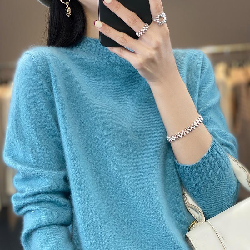 Женский кашемировый свитер Qinghe кашемир 30% кашемир 70% шерсть осенне-зимний пуловер теплый и модный