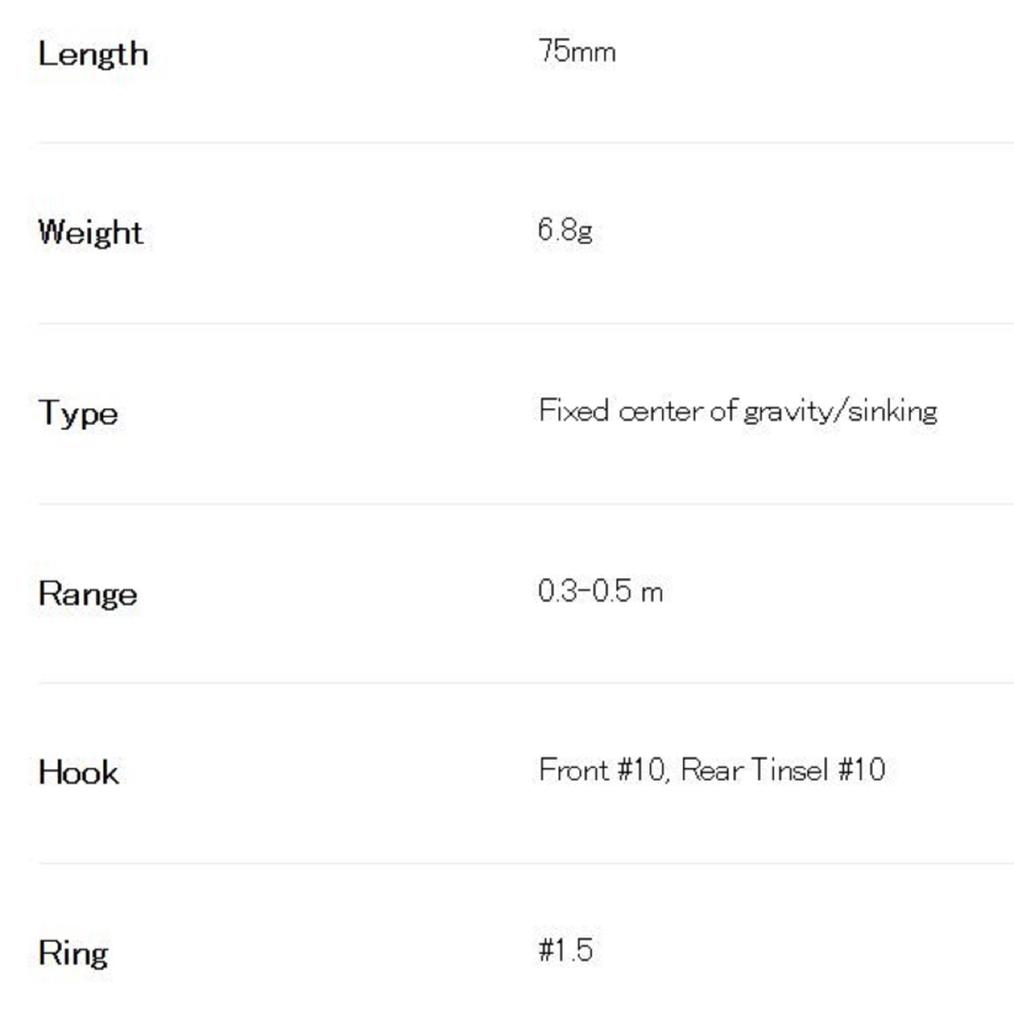 DUO Realis Spin Bait 75S Heartbee G Fix Sinking Lure CSA3551 (1653)