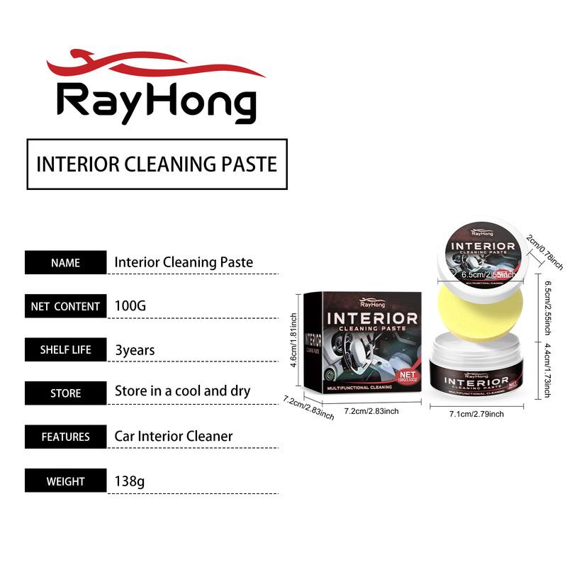 Rayhong 100g Car Leather Restoration Balm Brightening Paint For Auto Interior Refurbishment Maintenance Leather Cleaning Cream