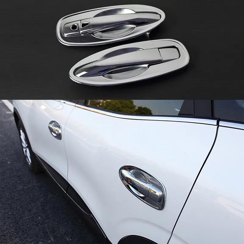 For Renault Kadjar 2015-2017 1Set ABS Chrome Door Handle Bowl Frame Cover Trim Exterior Decoration Cap Car Accessories