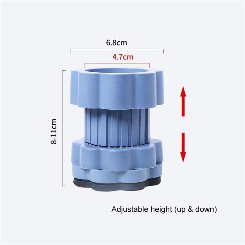 Универсальная противоскользящая и ударопрочная подставка для стиральной машины и холодильника с регулируемой высотой, антивибрационными ножками для снижения шума, влагостойкая, прочная