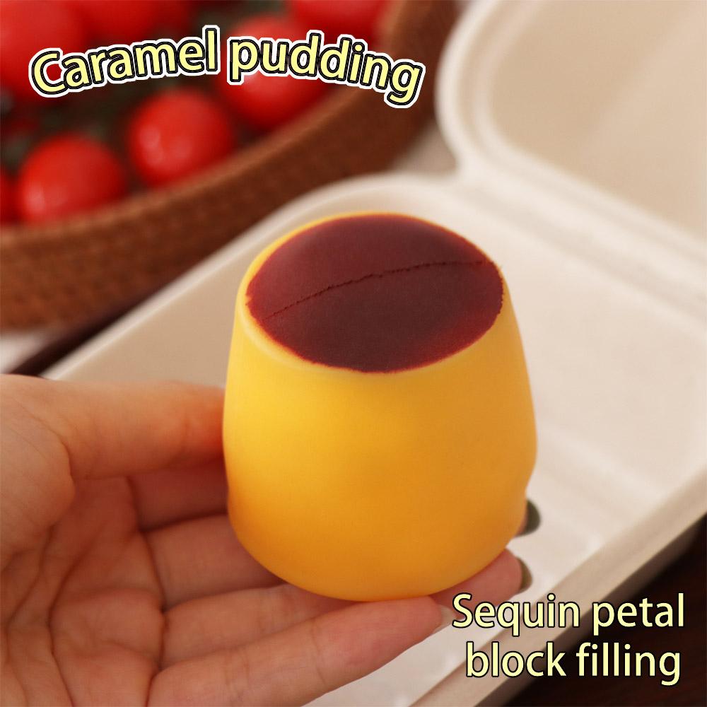 Crispy Sound Squeezing Ball Caramel Pudding Squishy Toy Sensory Pudding Handmade Ball Small Gift