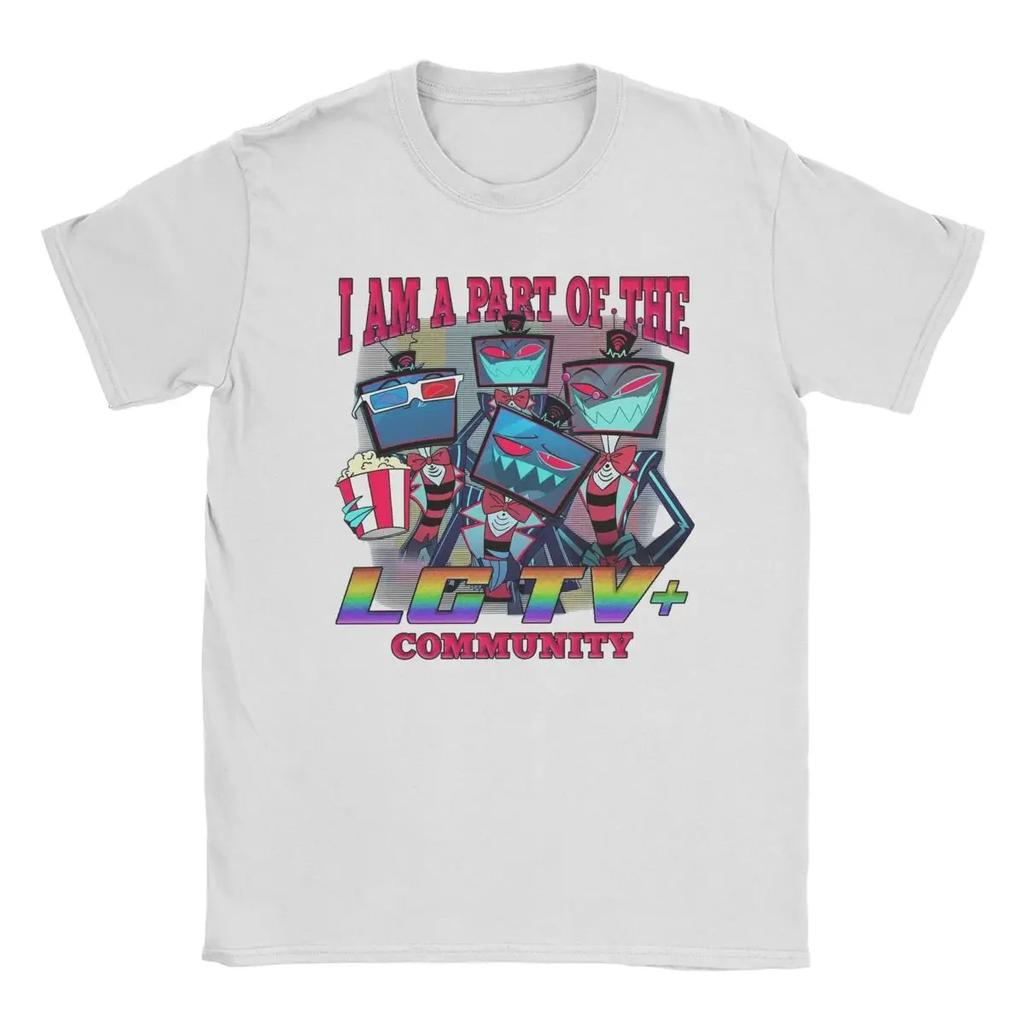 Женская футболка Vox Hazbins Hotel Ретро Футболка с коротким рукавом и круглым вырезом Футболка большого размера Свободная Повседневная