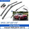 Для Porsche macan 95B 2014-2017 24"+20"+16" Передние Задние Щетки Стеклоочистителя Лобовое Стекло Стекло Окно Резак Аксессуары 2015 2016