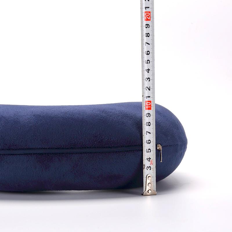 1 шт. Короткая плюшевая подушка U-образной формы для шеи, надувная подушка с эффектом памяти, ПВХ-основа, снимающая усталость