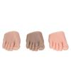 Набор из 3 шт. Модель искусственной стопы для практики татуировки Мягкий силикон Тренировочный дисплей для нейл-арта Модель половины стопы