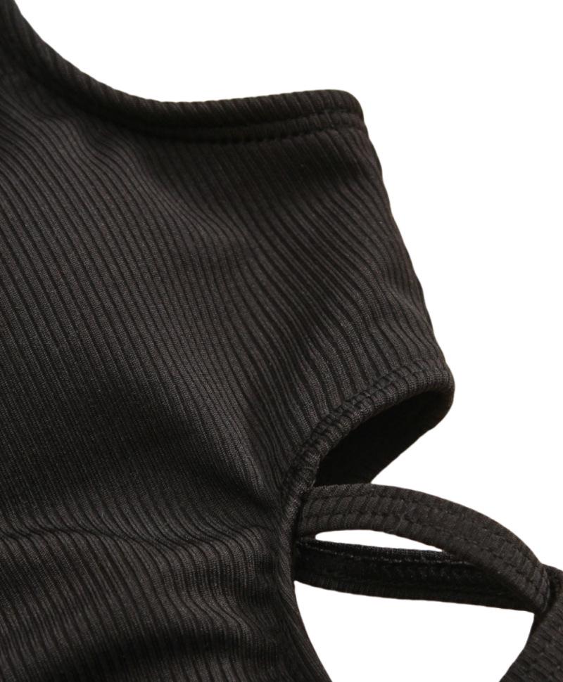 Новый женский сексуальный купальник бикини сплошного цвета 2024 года