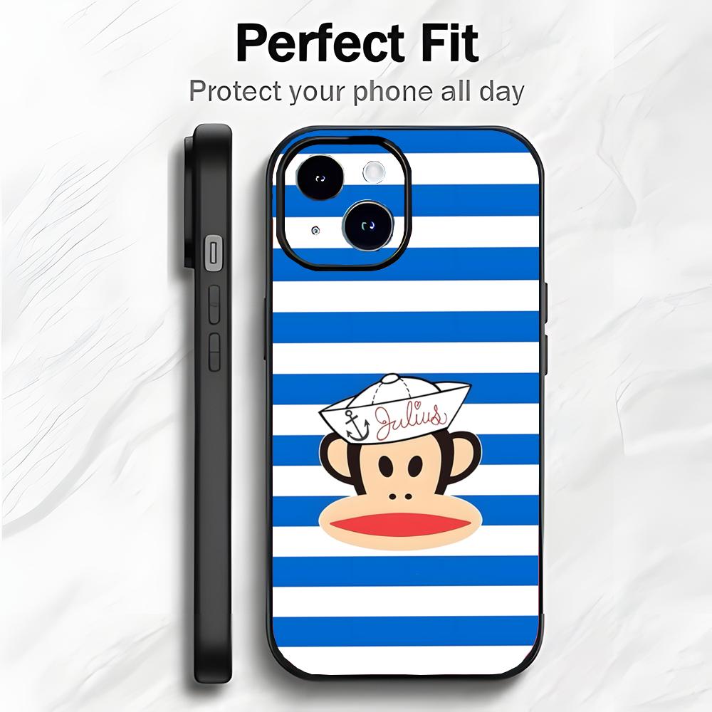Милый Веселый Американский Бренд P-Paul Frank Чехол для Телефона Чехол для Телефона Мягкая Упаковка Легкий Для iPhone17 16 15 14 13 ProMax