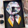 Scarf For Women Luxury Square Scarf Bandanna Spring/Summer Imitation Silk Headband Hair Scarf Soft Stain Neckerchief