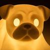 Halloween Ghost Dog Night Lamp Glowing Dachshund Pug French Bulldog Resin Statue Figurine Holiday Party Home Office Decorative Lamp Dog Lovers Gift