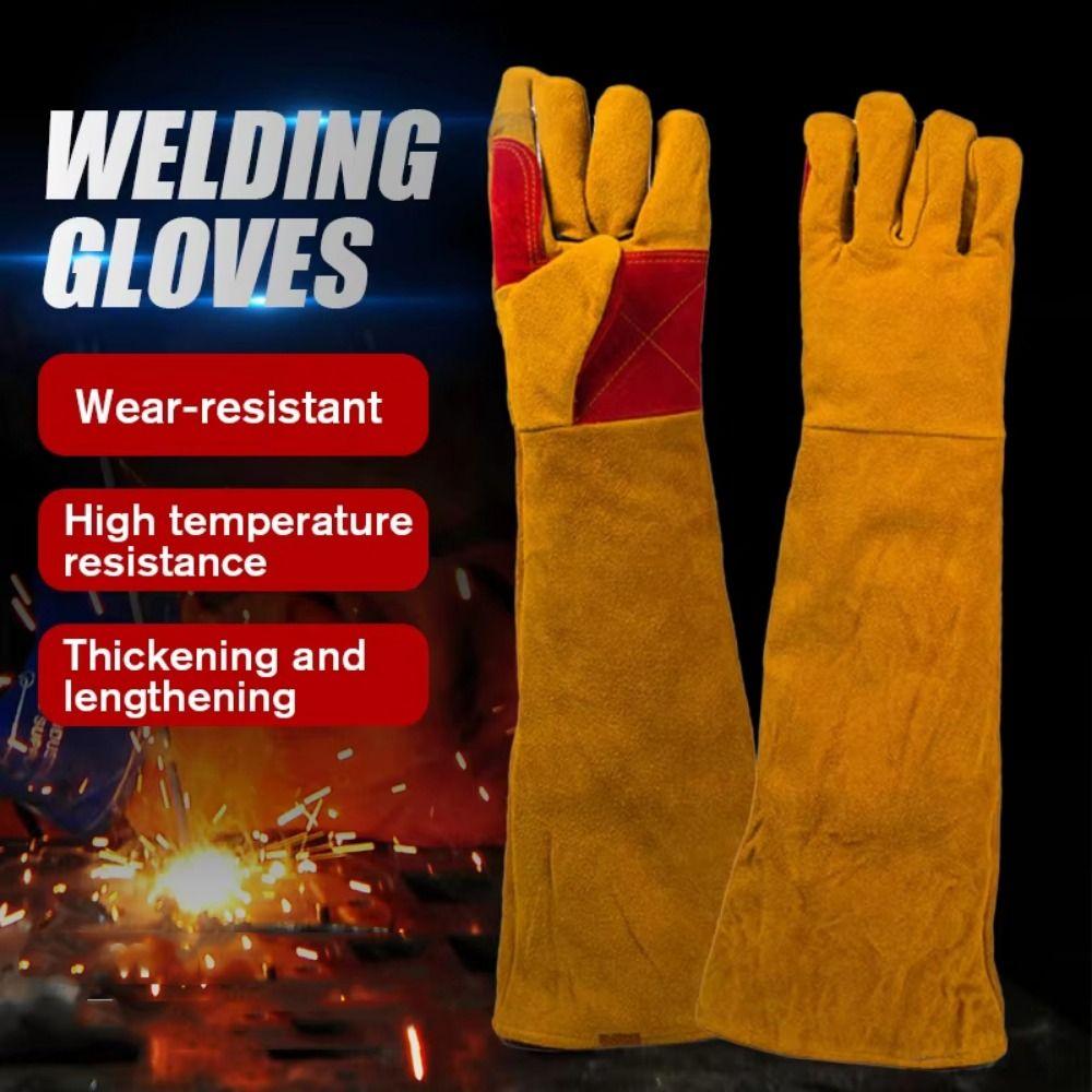 Lengthen 60cm Work Safety Gloves Comfortable Leather Working Gloves Farms