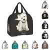 Cute West Highland White Terrier Dog Insulated Lunch Bag for Women Resuable Westie Puppy Cooler Thermal Lunch Box Camping Travel