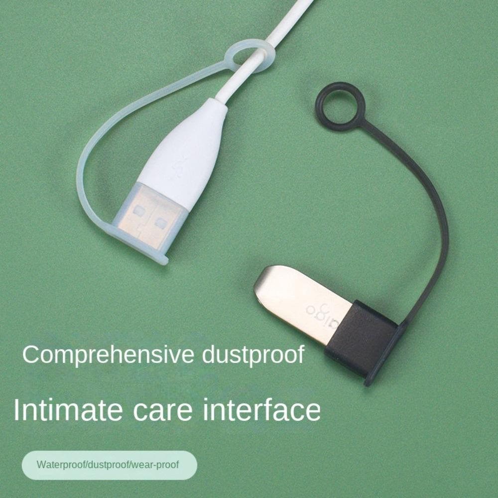 Удлинитель для зарядки USB Передача USB Папа Пылезащитная заглушка Универсальный со шнурком Стопоры для кабеля линии передачи данных Силиконовый рукав для кабеля