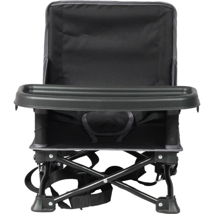 Rehausseur de chaise - BAMBISOL - 6/35 mois - Evolutif en chaise enfant 3/5 ans - Pliable - Noir