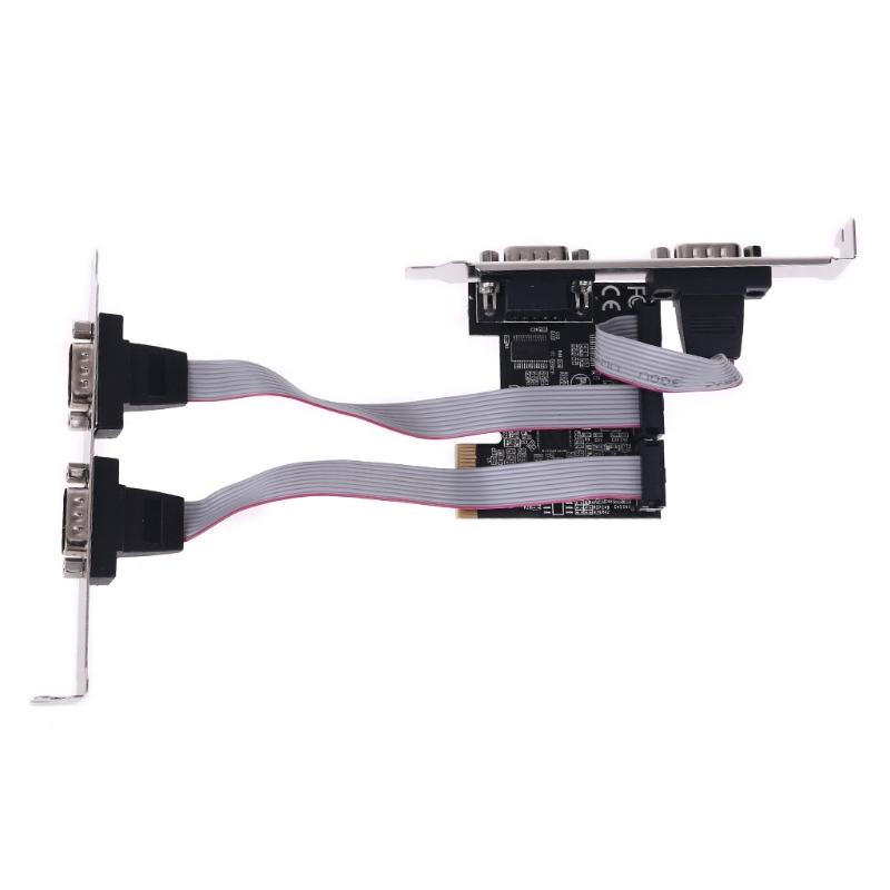 99100 Чипсет PCIe 4 порта Последовательная карта расширения Multi RS232 DB9 COM Expansion r Адаптер