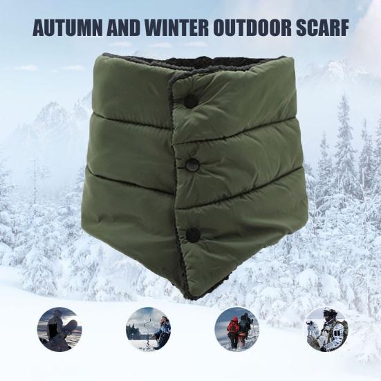 Women Down Scarf High Collar Design Thickened Velvet Lining Scarf Waterproof Versatile Solid Color Cozy Scarf