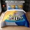 Newcastle United Football Design Bed Bedding Set 1 Duvet Cover + 2 Pillowcases Soft Breathable Household Bed Linens