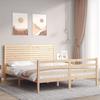 VidaXL Bed Frame with Headboard 160x200 Cm Solid Wood 3195036