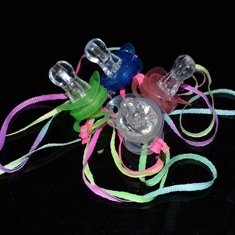 1 шт. Светящаяся соска со светодиодной подсветкой, Блестящая соска, Светящиеся игрушки для баров, вечеринок, фестивалей как для детей, так и для пожилых людей