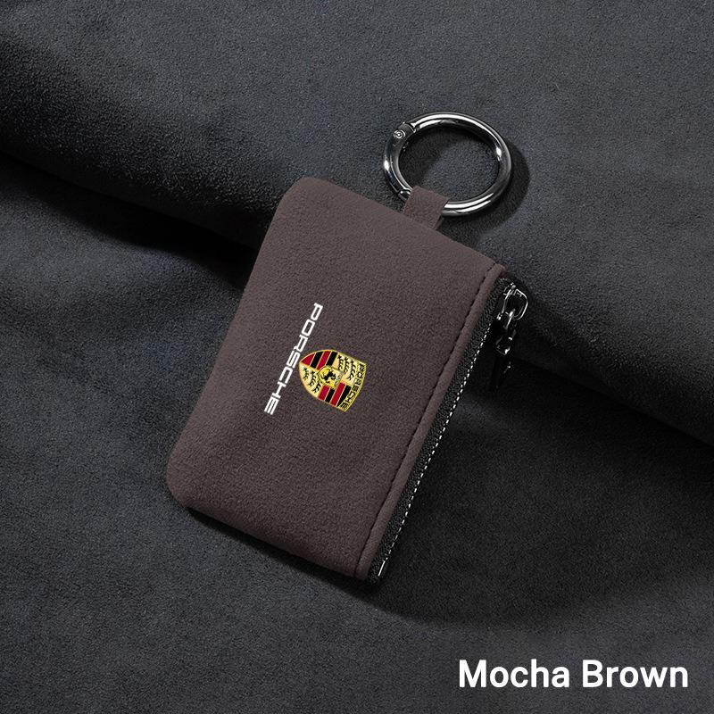 Новая замшевая сумка для автомобильного ключа Брелок Подарок Подвеска Брелок для Porsche Cayenne Panamera Macan 911 718 Taycan Boxster Cayman 918 Pajun