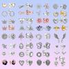 S925 Silver Stud Earrings Celestial Sparkling Star and Snowflake Stud Earrings for Women Birthday Mother's Day Jewelry Gift