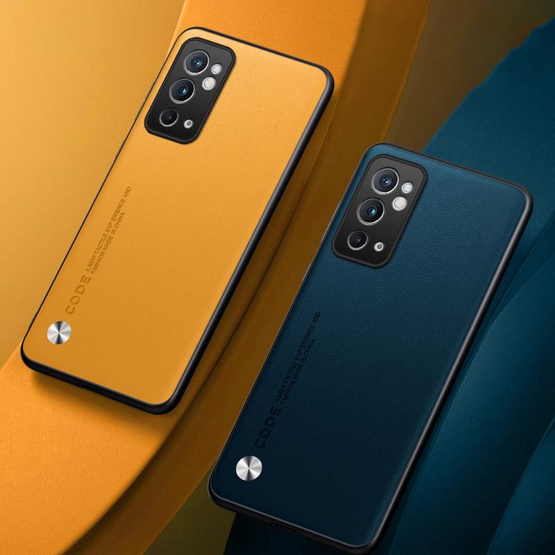 Luxury PU Leather Case For OnePlus 9RT 5G Back Cover Matte Silicone Shockproof Full Protection Phone Case For One Plus 9 RT 9RT