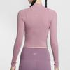 Nike Zenvy Dri-Fit Удобная Мягкая Дышащая Быстросохнущая Футболка с Длинным Рукавом Женские топы Серый Фиолетовый Красный FN3023523