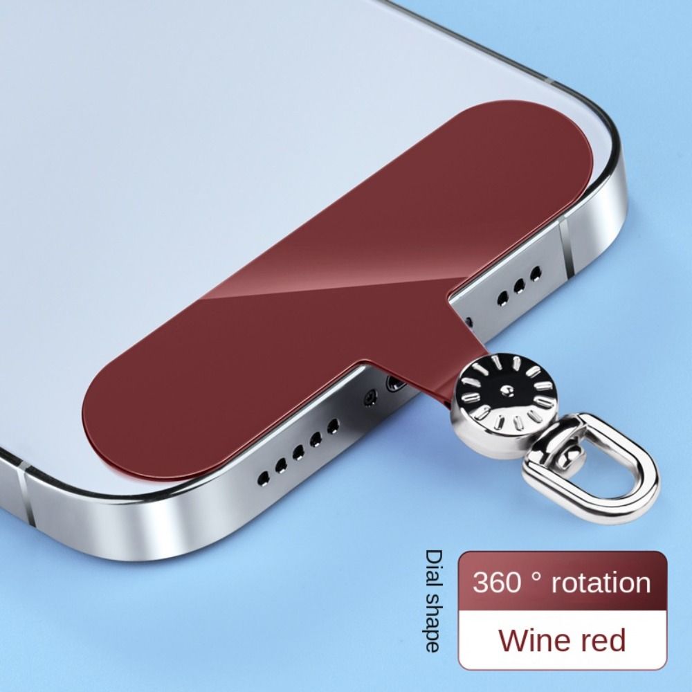 Hanging Cord Metal Phone Patch 360° Rotatable Phone Card Clip Phone Lanyard Gasket Replacement