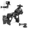 Суперзажим Крепление для камеры для GoPro с зажимом для велосипеда Держатель Клипса для монитора LCD Экшн-камеры SLR и поддерживает до 3 кг Диапазон зажима 360° 1/4" Винты,