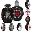 Cross Knight Cosplay Sweatshirt Soft Comfortable Unisex 3d Printed Hoodie Jacket For Medieval Style