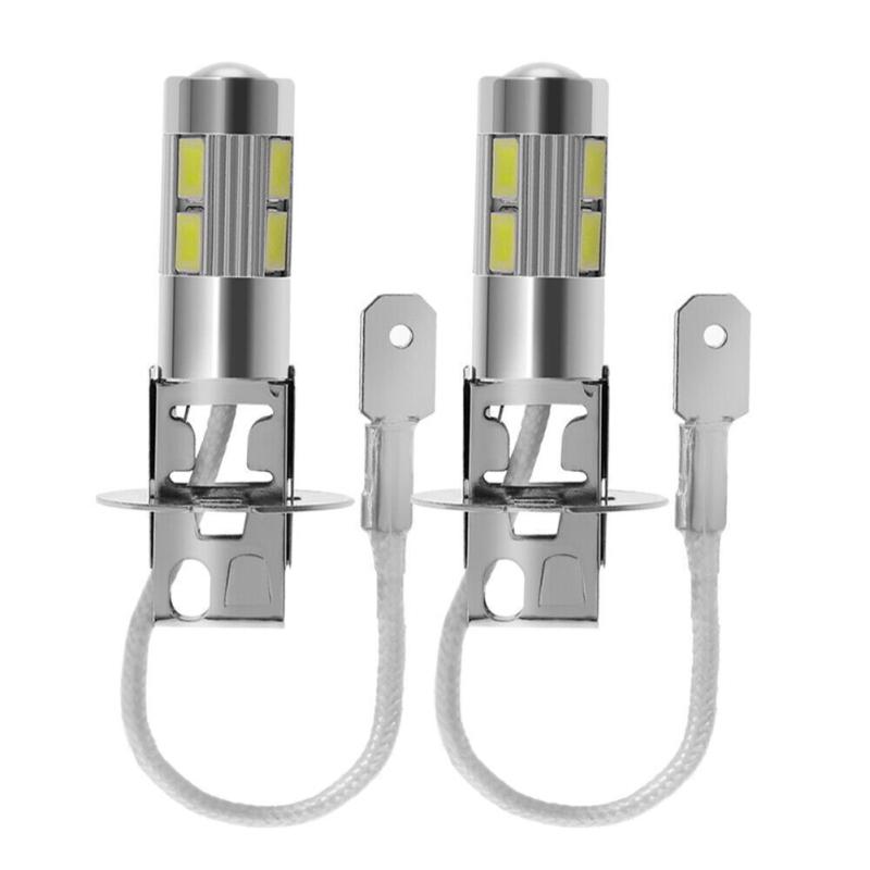 2 шт., лампа для автомобильных фар, 12 В, H3, высокая мощность, светодиоды, 6000 К, ксеноновые противотуманные фары, фары для вождения, Drl, лампы для фар