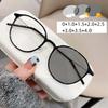 Round Frame Ultra Light TR90 Reading Glasses Outdoor Color Changing Presbyopia Eyeglasses for Women Photochromic Glasses To +4.0