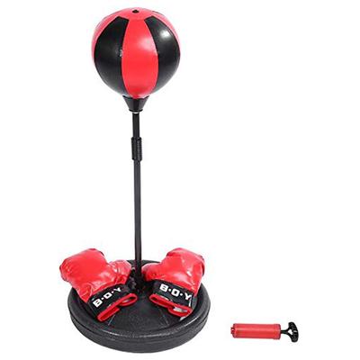 Веселый набор для бокса для детей с боксерским мячом на подставке, боксерскими перчатками, ручным насосом, детский подарок