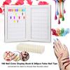 160 Nail Color Display Book With 240pcs False Nail Tips For DIY Nail Polish