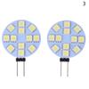 2 шт. светодиодная лампа G4 круглая прожекторная лампа 180 градусов Dc12V 5050 Smd 1 Вт 1,5 Вт 2 Вт теплый холодный белый свет замена галогенной лампы
