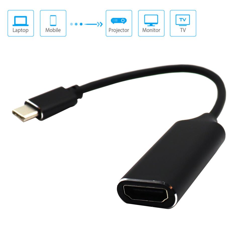 Type C To HDMI-compatible Adapter Cable HD 4K 3.1 USB C To HDMI Cable for MacBook Air iPad Huawei Samsung Phone Displays Cables