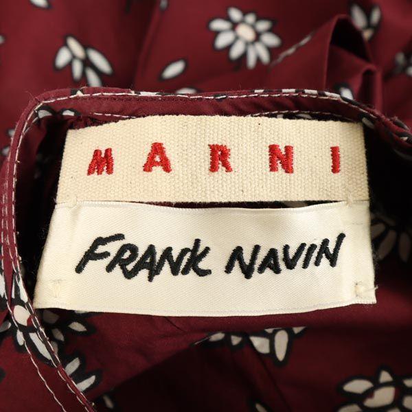 MARNI Frank Navin No sleeve one piece 42 Bordeaux Frank Navin back button Women Used