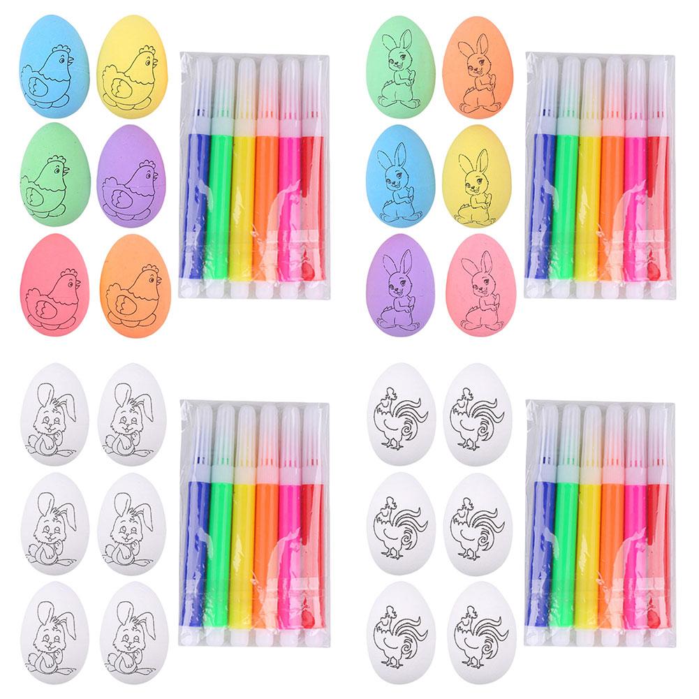 Easter Eggs Painting Kit for DIY Design for Girls and Boys Easter Egg Coloring Craft Kit DIY Easter Toy for Easter Theme Party