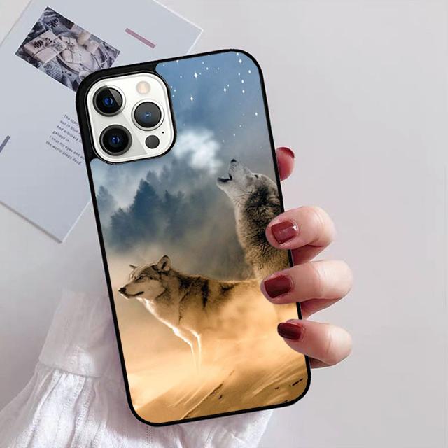 Animal The Wolf Howl Phone Case For iPhone 17 Air 14 13 12 16Pro Max 15 Plus Max Cover Shell coque