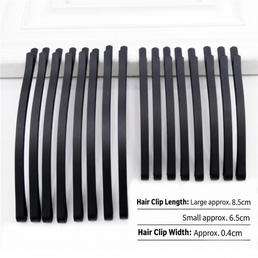 6/12Pcs 6.5/8.5CM Black Hair Clips Arc-shaped Barrette New Hairpins Headdress