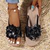 Slippers Women's Flower Cool Slippers Flat Casual Sandals Bathroom Sandals Beach Slippers